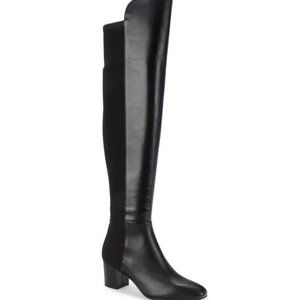 NEW - STUART WEITZMAN Gillian leather block heel knee-high boots